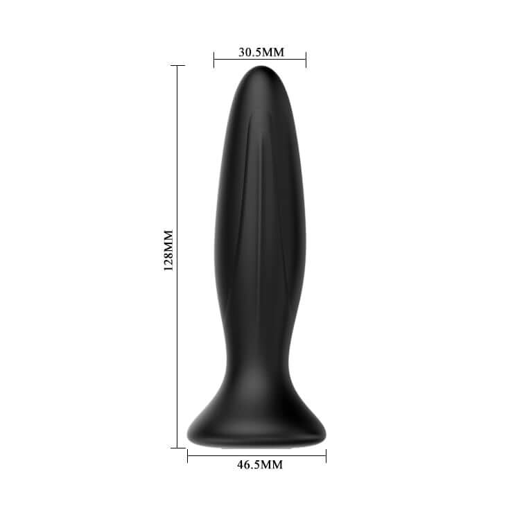 MR PLAY Vibrating Anal Plug - Black 12.8 cm USB Rechargeable Vibrating Butt Plug