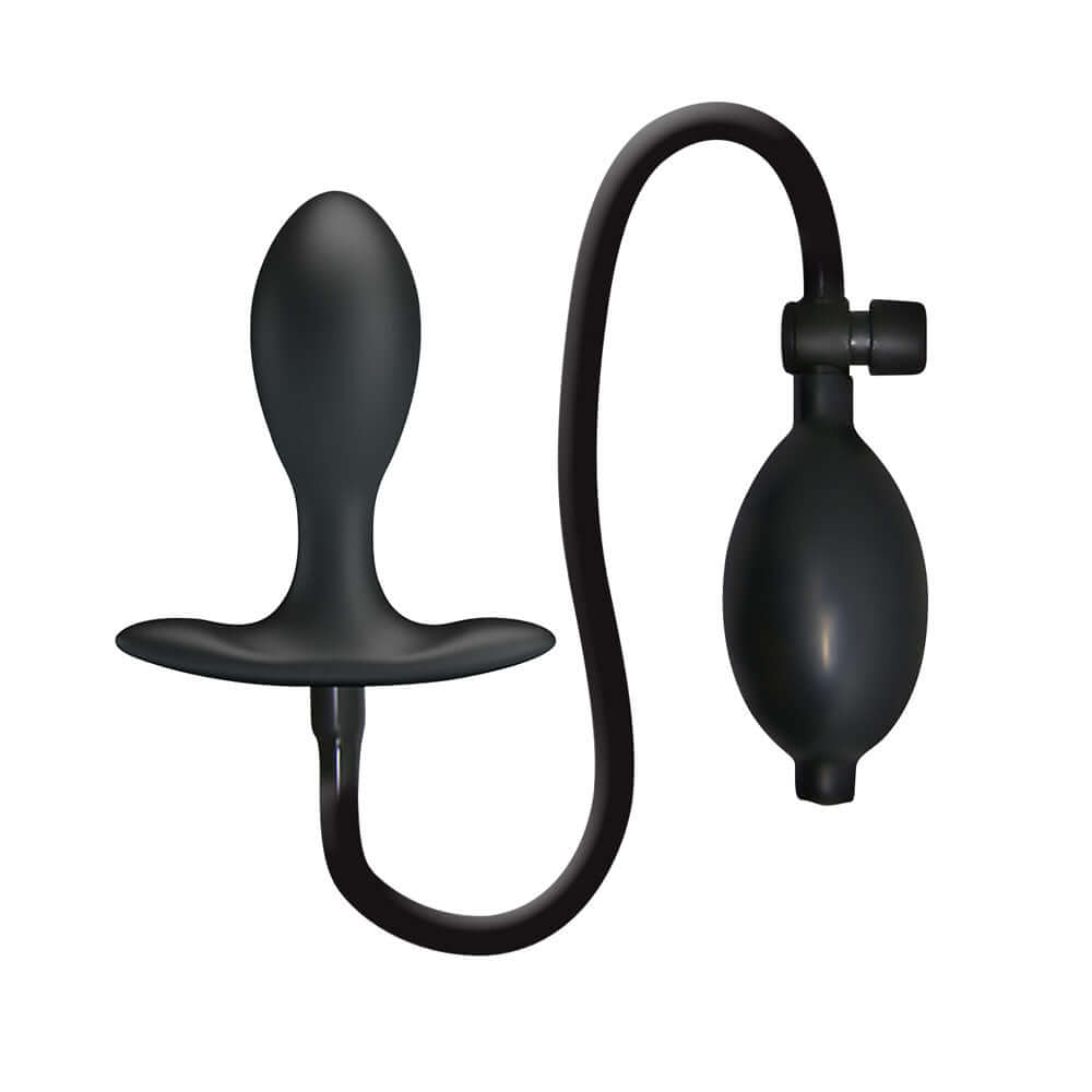 Party Up KEVIN Inflatable Butt Plug - Black 9.1 cm Inflatable Butt Plug