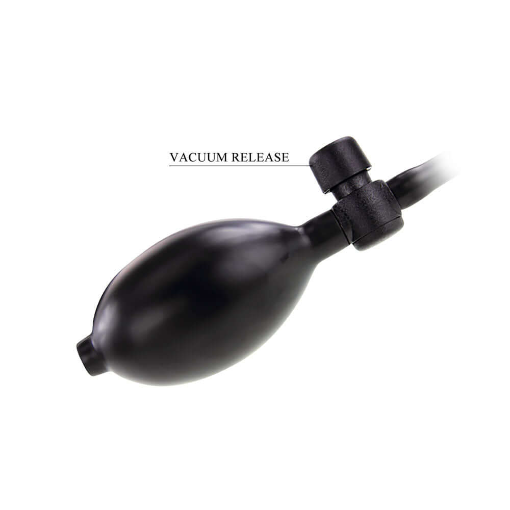 Party Up KEVIN Inflatable Butt Plug - Black 9.1 cm Inflatable Butt Plug