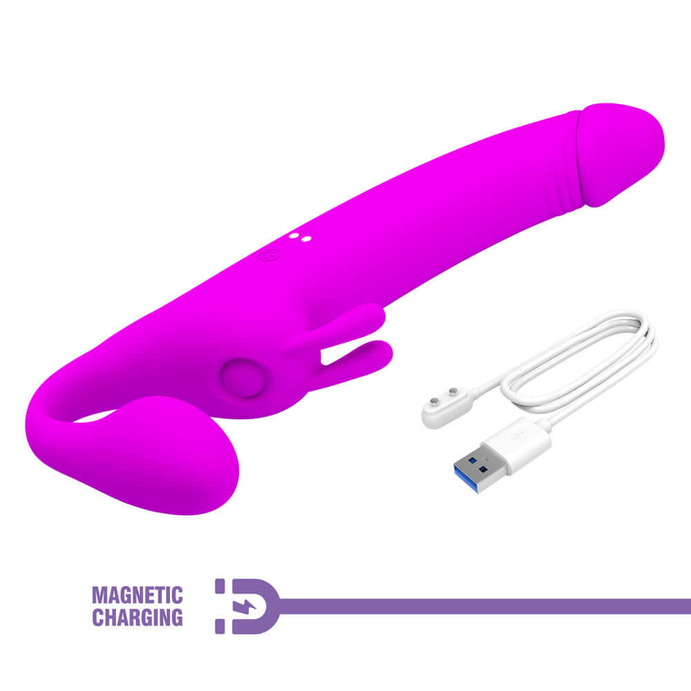 Party Up OLIVER Strapless Strap-On - Purple 28.3 cm USB Rechargeable Strapless Strap-On