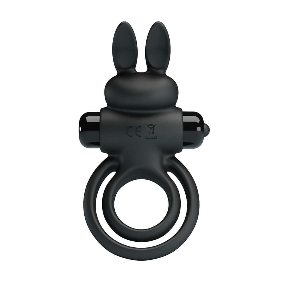 Party Up LAWRENCE Vibrating Cock Ring - Black Vibrating Cock & Balls Ring