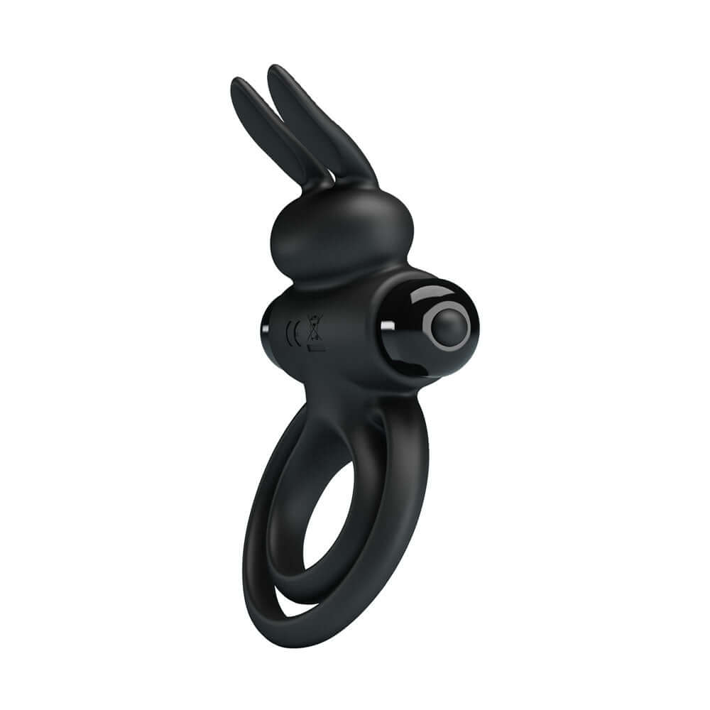 Party Up LAWRENCE Vibrating Cock Ring - Black Vibrating Cock & Balls Ring