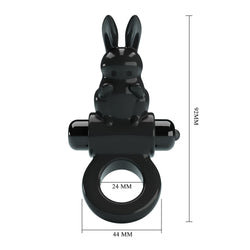 Party Up LEO Vibrating Cock Ring - Black Vibrating Cock Ring