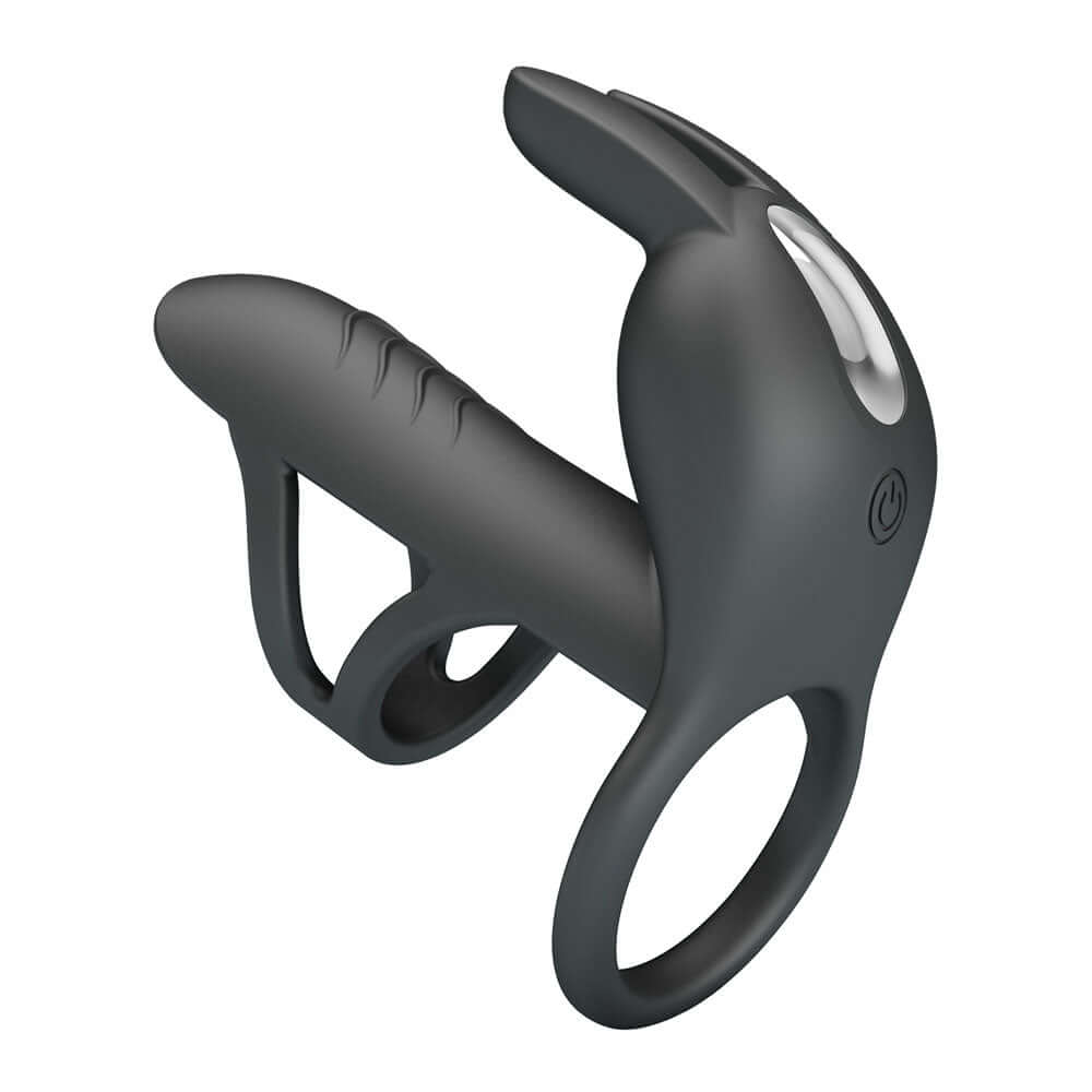 Party Up MARK Vibrating Penis Sleeve - Black USB Rechargeable Vibrating Cock Sleeve