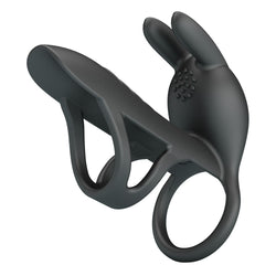Party Up MARK Vibrating Penis Sleeve - Black USB Rechargeable Vibrating Cock Sleeve