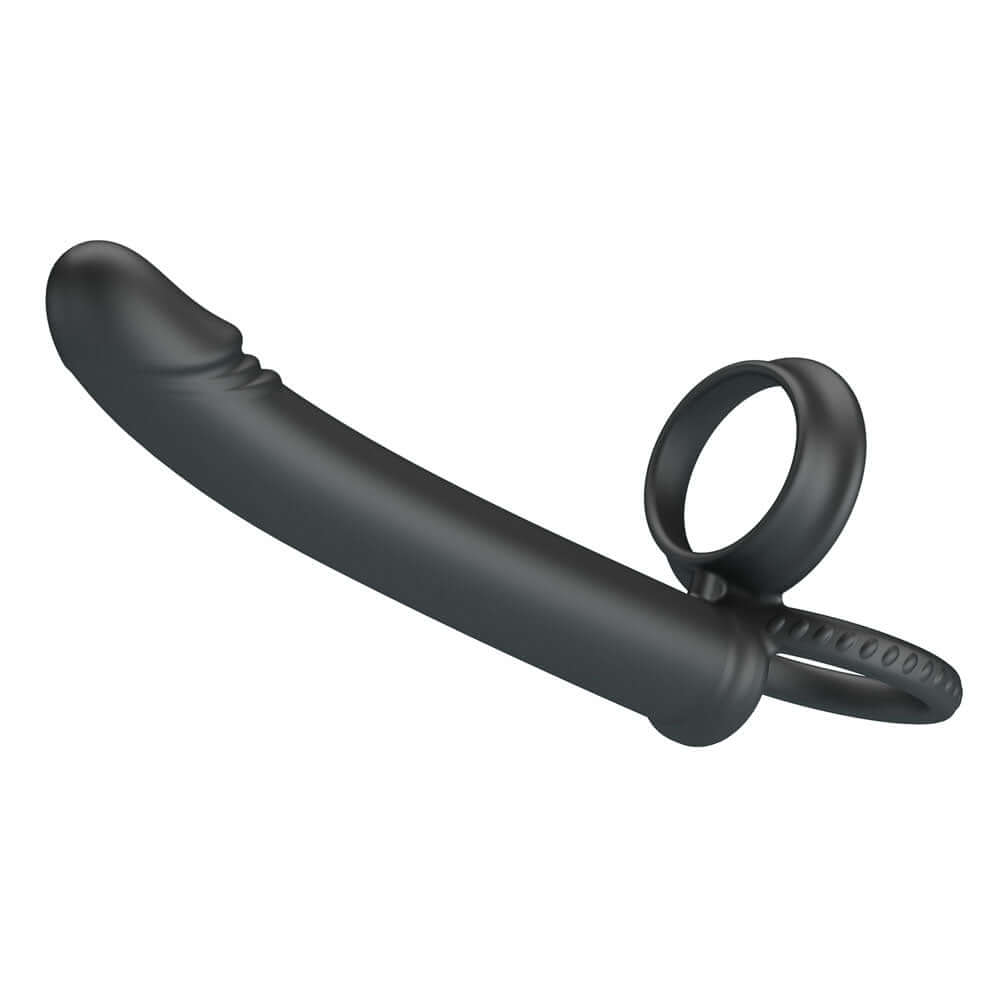 Party Up MARTIN Double Penetrator - Black Cock & Ball Rings with Double Penetrator