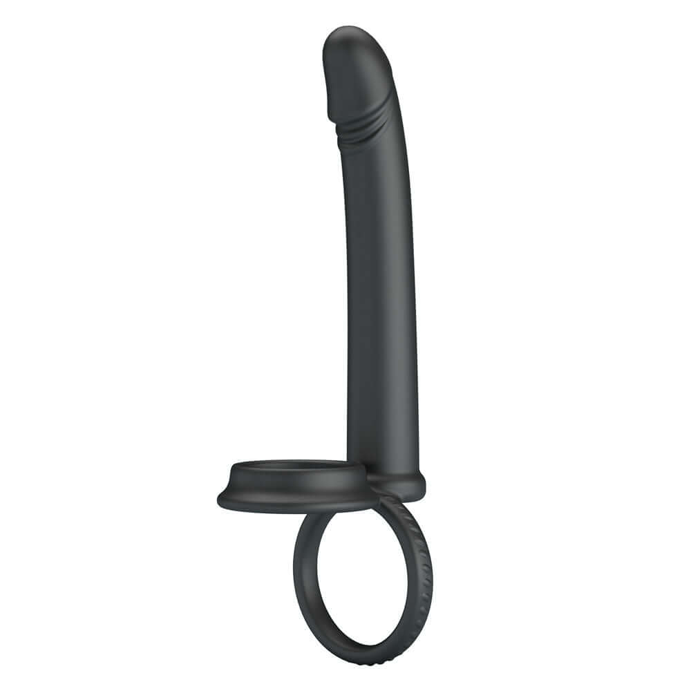 Party Up MARTIN Double Penetrator - Black Cock & Ball Rings with Double Penetrator