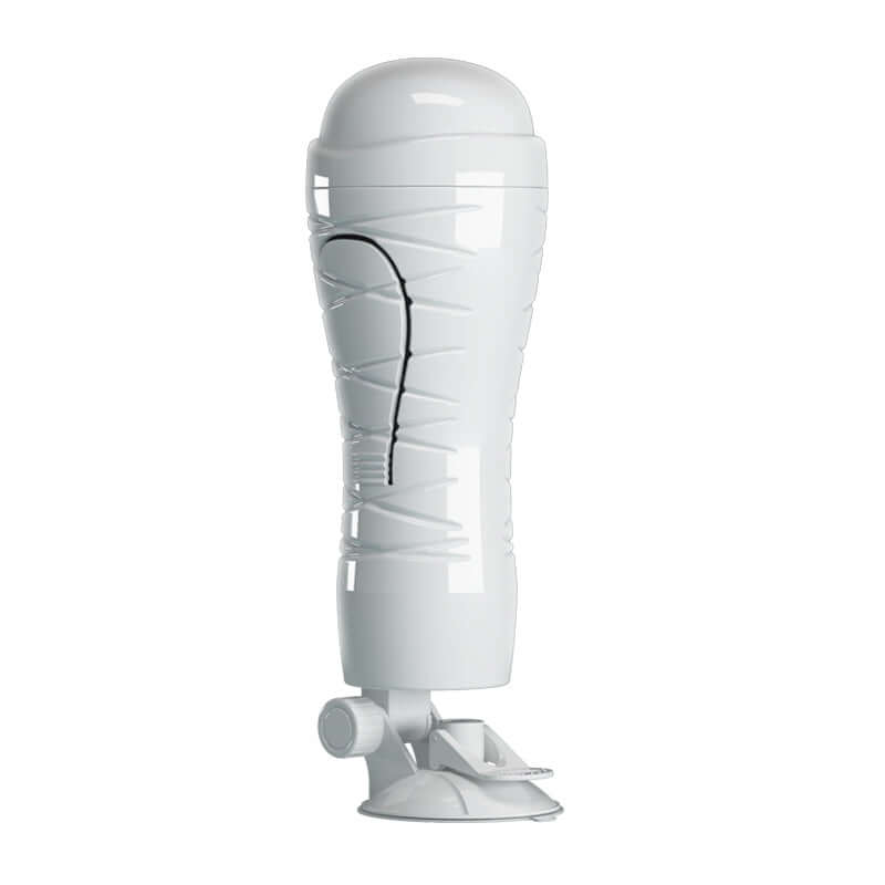 CRAZY BULL FLORA Vibrating Stroker - Flesh USB Rechargeable Vibrating Squeezeable Vagina Stroker with Suction Base