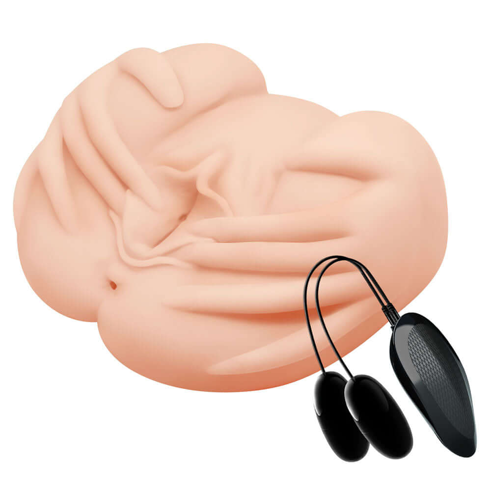 CRAZY BULL Vibrating Spread Torso - Flesh Vibrating Spread Torso Masturbator