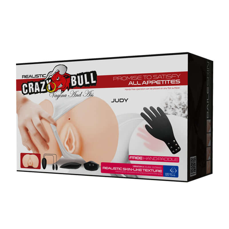 CRAZY BULL JUDY Vibrating Doggy Torso - Flesh Vibrating Doggy-Style Masturbator