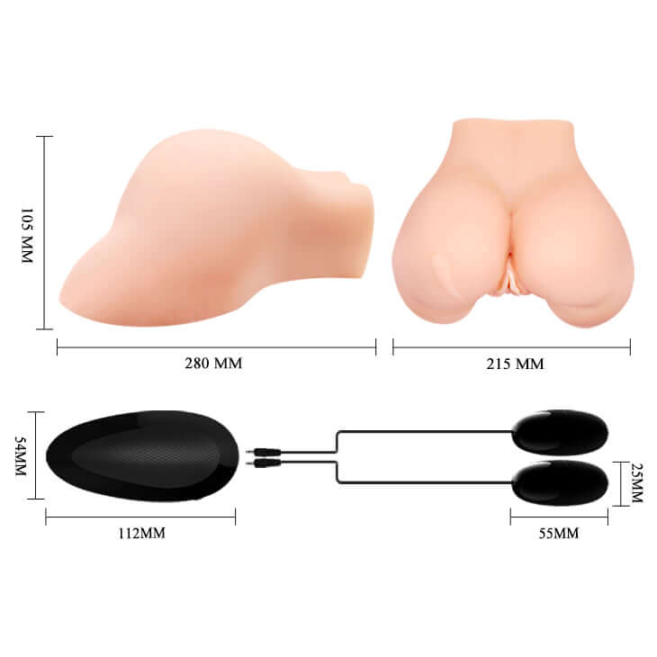 CRAZY BULL JULIE Vibrating Doggy Torso - Flesh Vibrating Doggy Style Masturbator