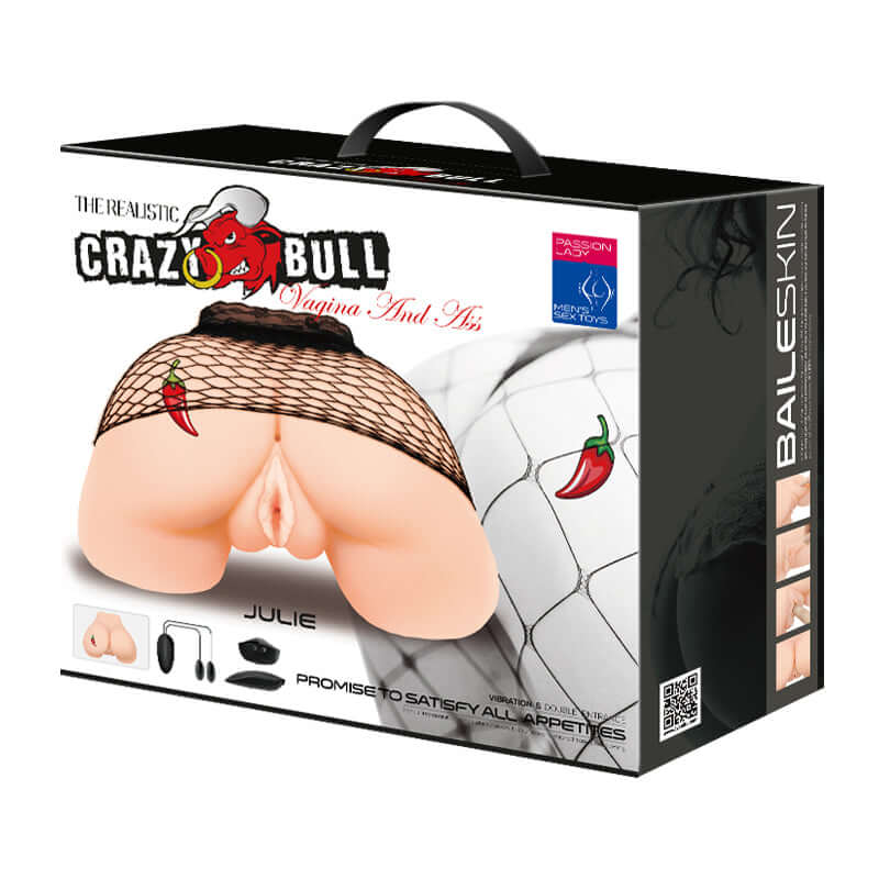 CRAZY BULL JULIE Vibrating Doggy Torso - Flesh Vibrating Doggy Style Masturbator