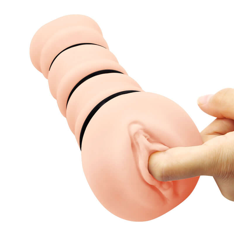 CRAZY BULL ROSSI Vagina Stroker - Flesh Vagina Stroker with Tightening Rings