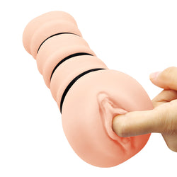 CRAZY BULL ROSSI Vagina Stroker - Flesh Vagina Stroker with Tightening Rings