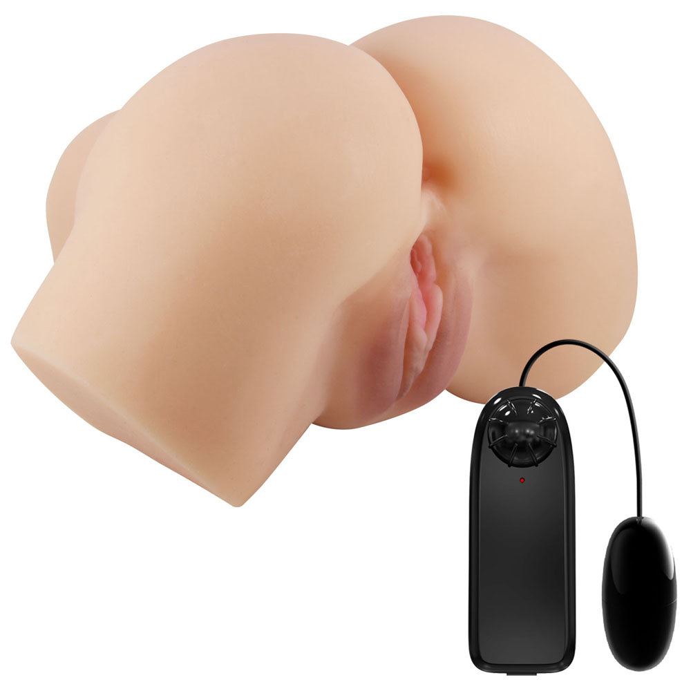 CRAZY BULL HAILEY Vibrating Doggy Torso - Flesh Vibrating Doggy Style Torso Masturbator