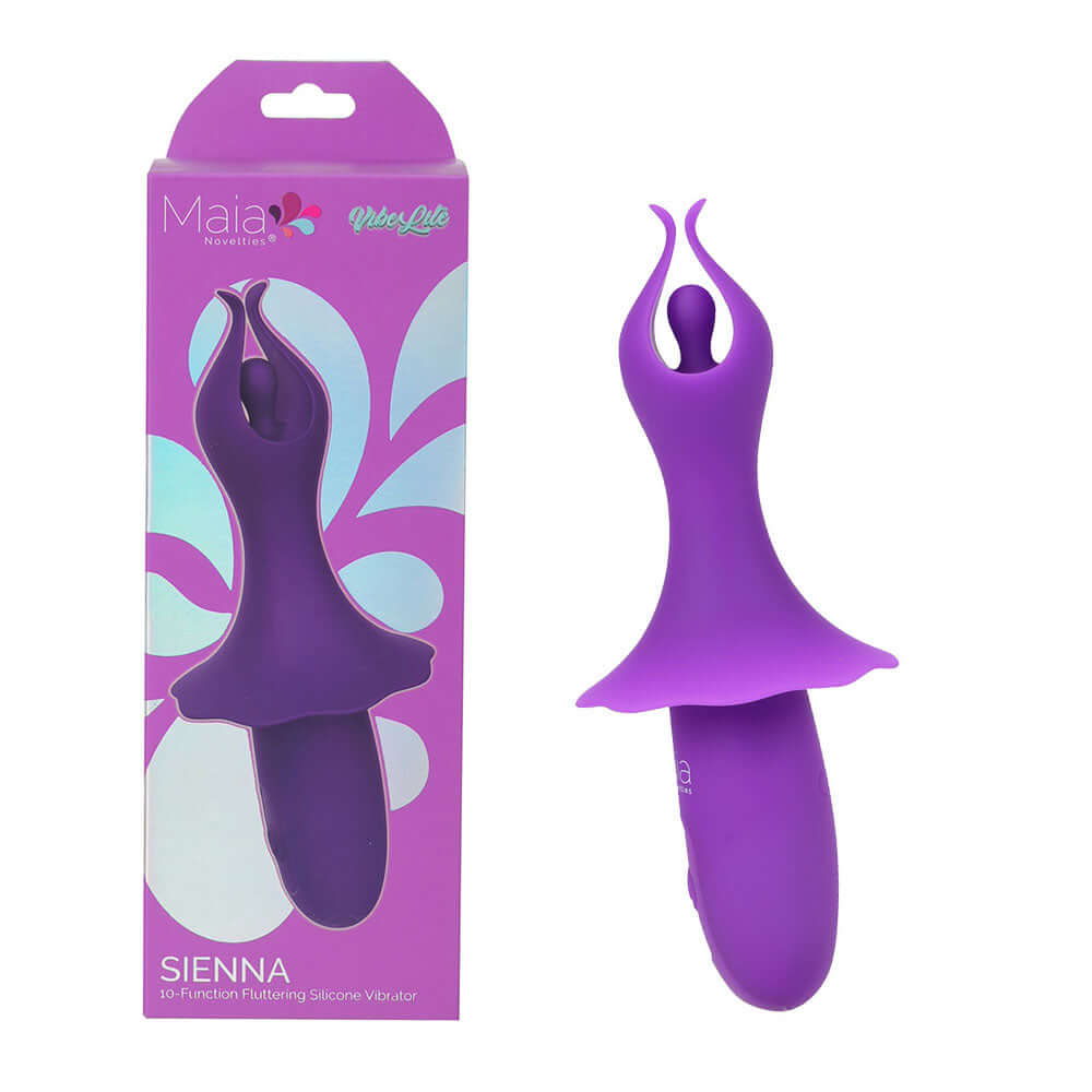 Maia SIENNA - Purple - Purple 15.2 cm USB Rechargeable Fluttering Bullet