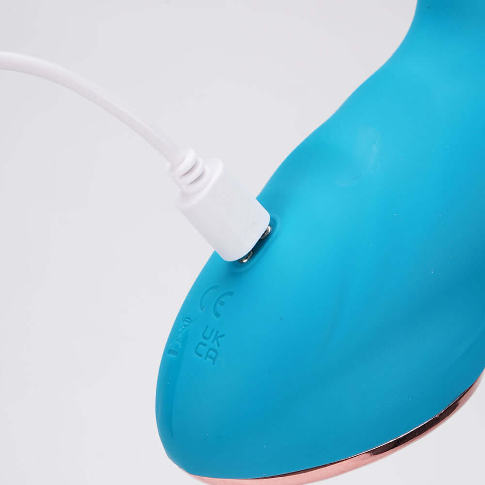 Maia KENNEDI - Blue 23.5 cm USB Rechargeable Triple Stimulating Vibrator