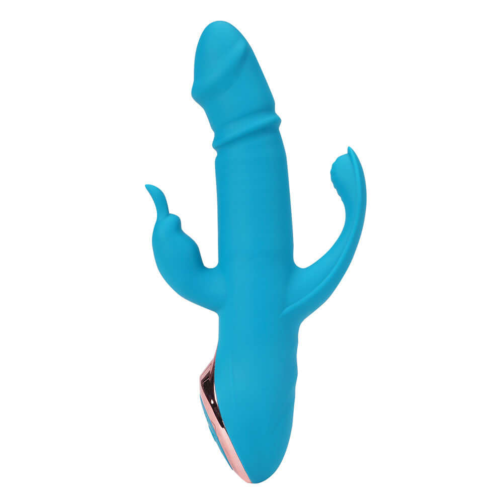 Maia KENNEDI - Blue 23.5 cm USB Rechargeable Triple Stimulating Vibrator
