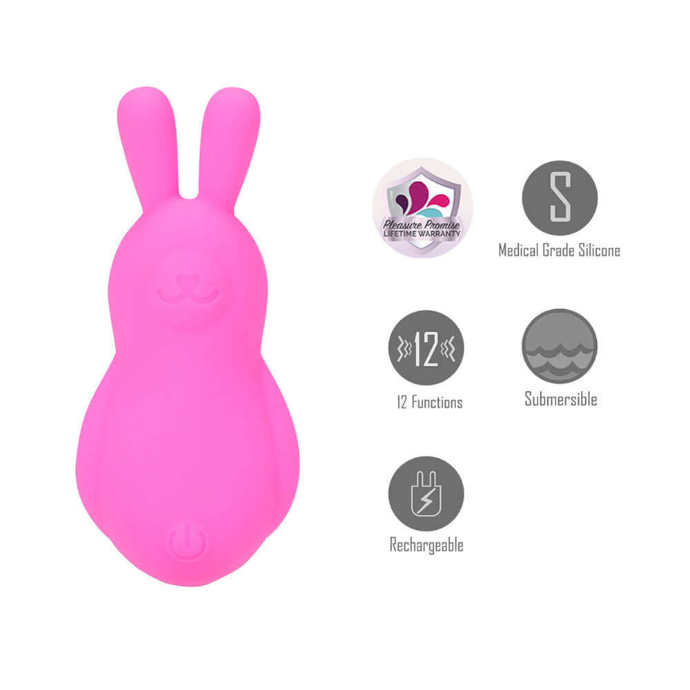 Maia BRI - Pink - Pink 9 cm USB Rechargeable Vibrating Bunny Bullet