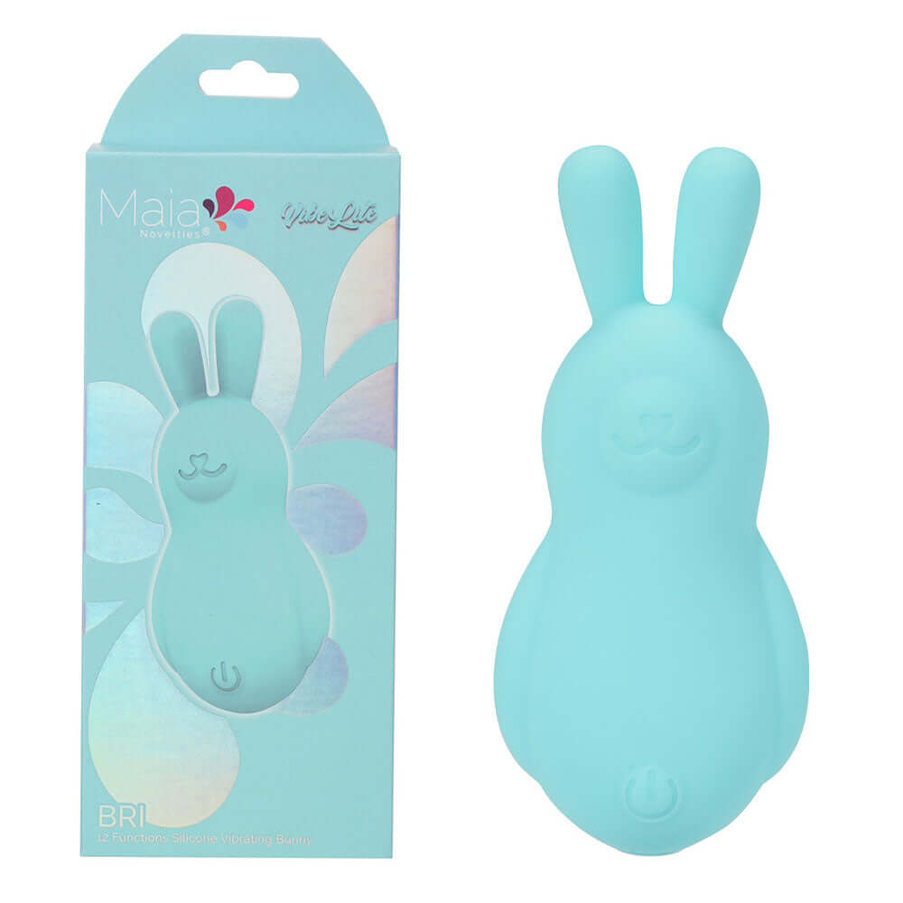 Maia BRI - Teal - Teal 9 cm USB Rechargeable Vibrating Bunny Bullet