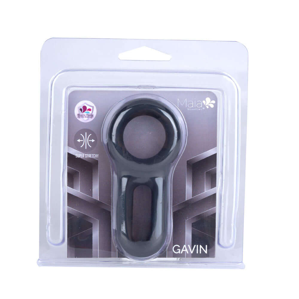 Maia GAVIN - Black Cock & Balls Ring