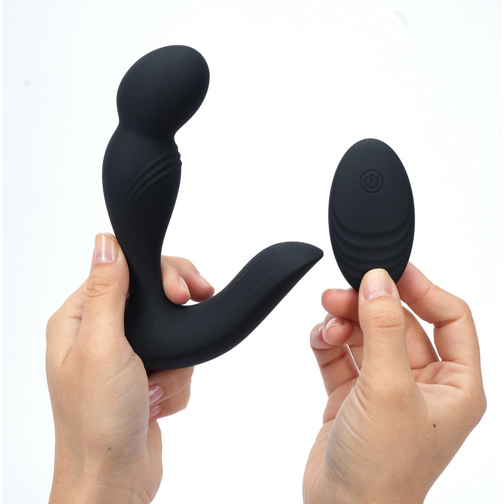 Maia COLTON - Black - Black USB Rechargeable Vibrating Prostate Massager with Wireless Remote