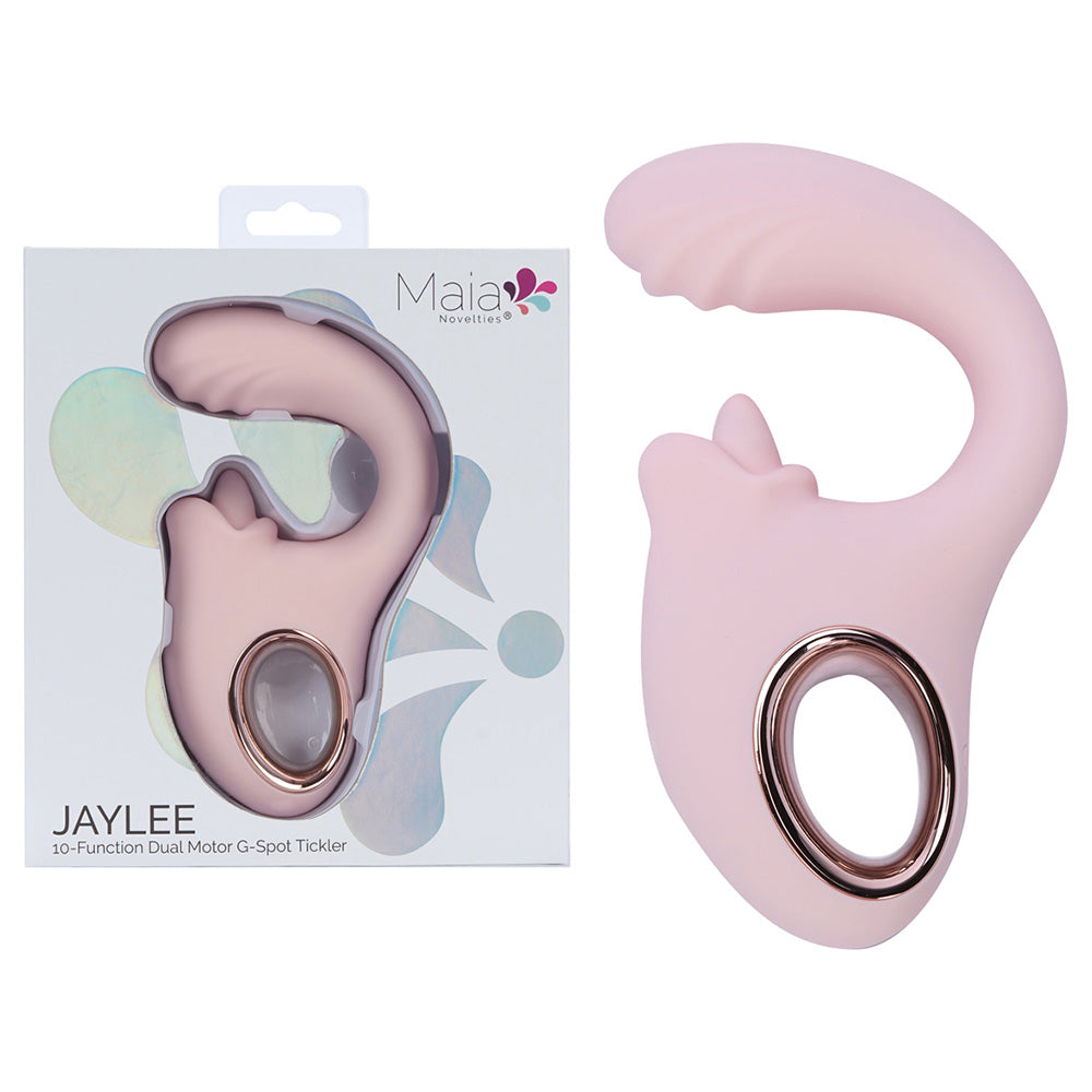 Maia JAYLEE - Pink - Pink USB Rechargeable Dual Motor Vibrator