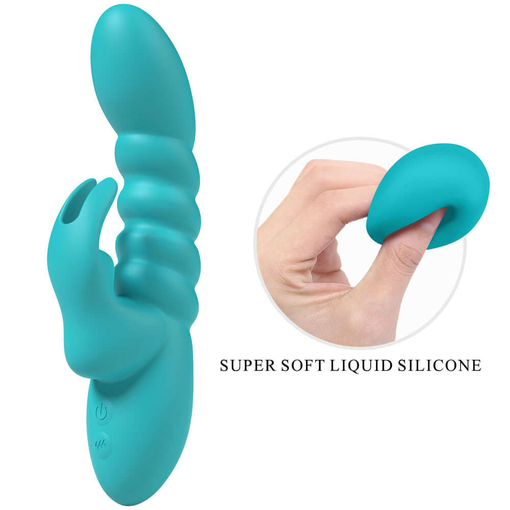 Party Up BRYNLYN - Teal - Teal 18.2 cm USB Rechargeable Rabbit Vibrator