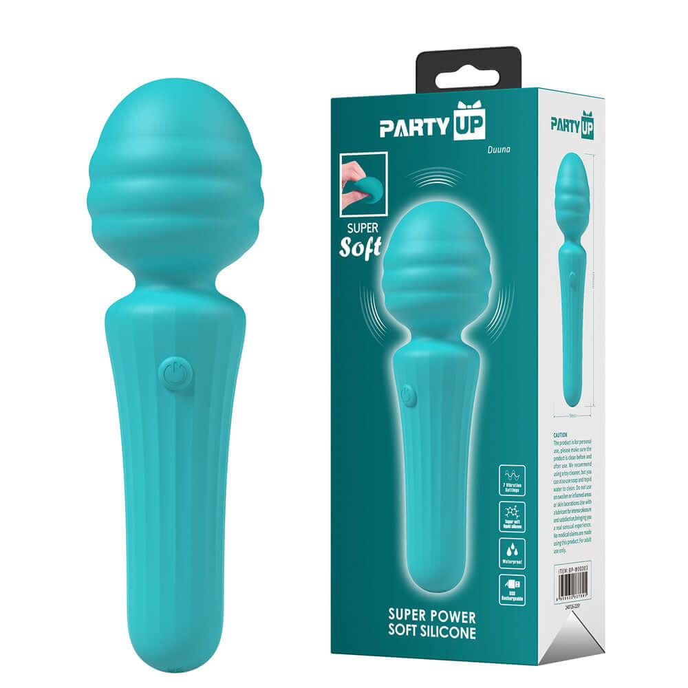 Party Up DUUNA - Teal - Teal 16.9 cm USB Rechargeable Massage Wand