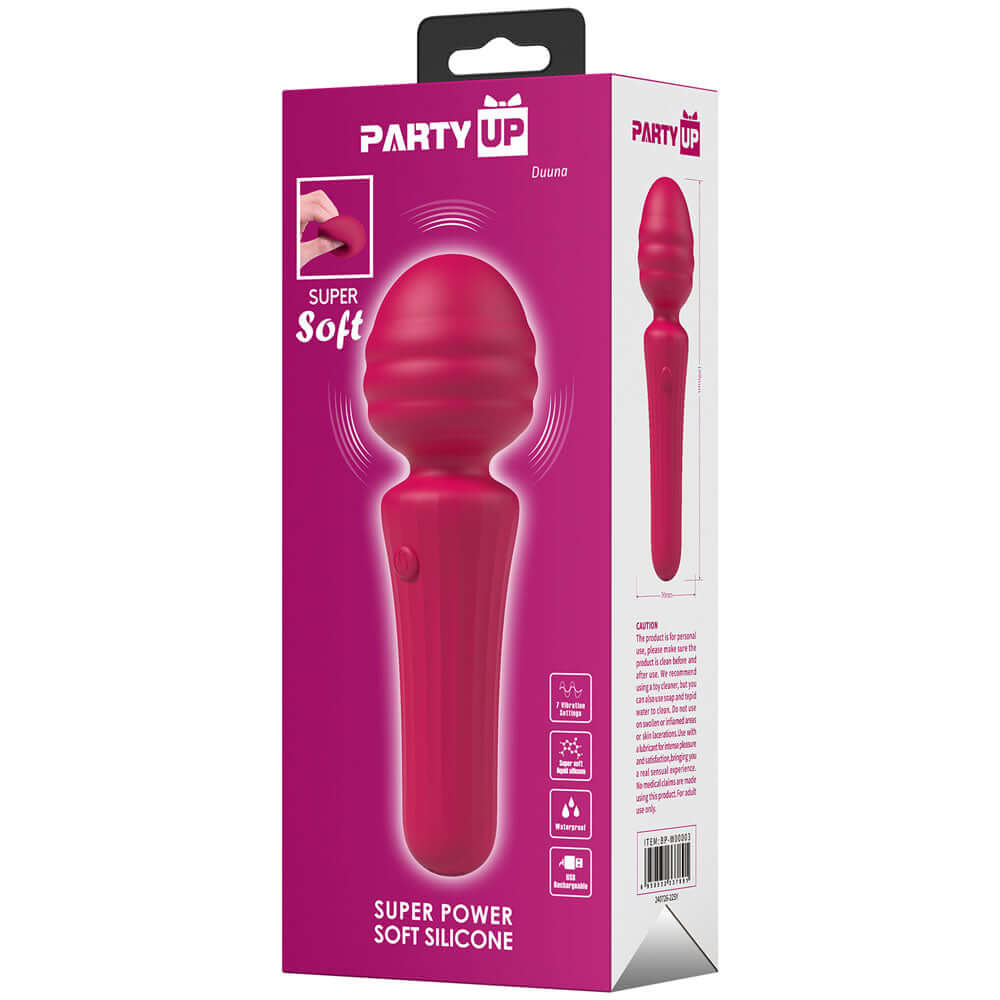 Party Up DUUNA - Pink - Pink 16.9 cm USB Rechargeable Massage Wand