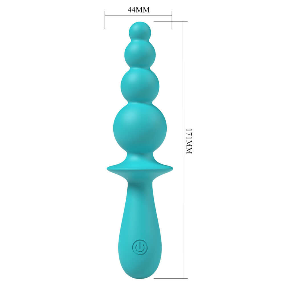 Party Up EVAJANE - Teal - Teal 17.1 cm USB Rechargeable Beaded Vibrator