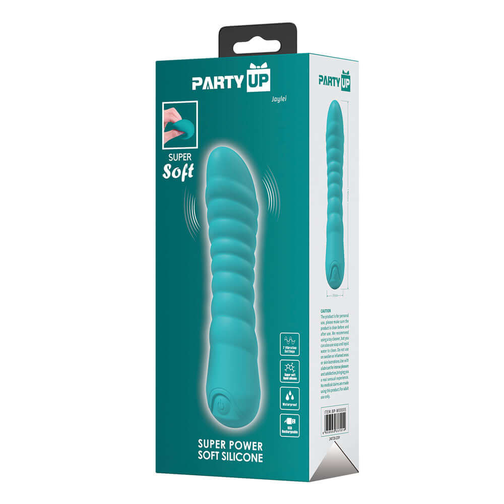 Party Up JAYLEI - Teal - Teal 14.6 cm USB Rechargeable Vibrator
