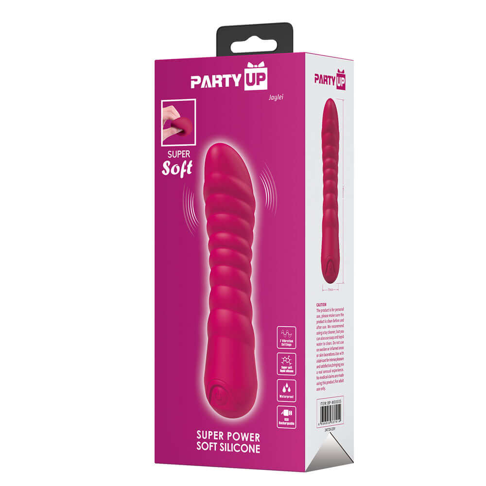 Party Up JAYLEI - Pink - Pink 14.6 cm USB Rechargeable Vibrator