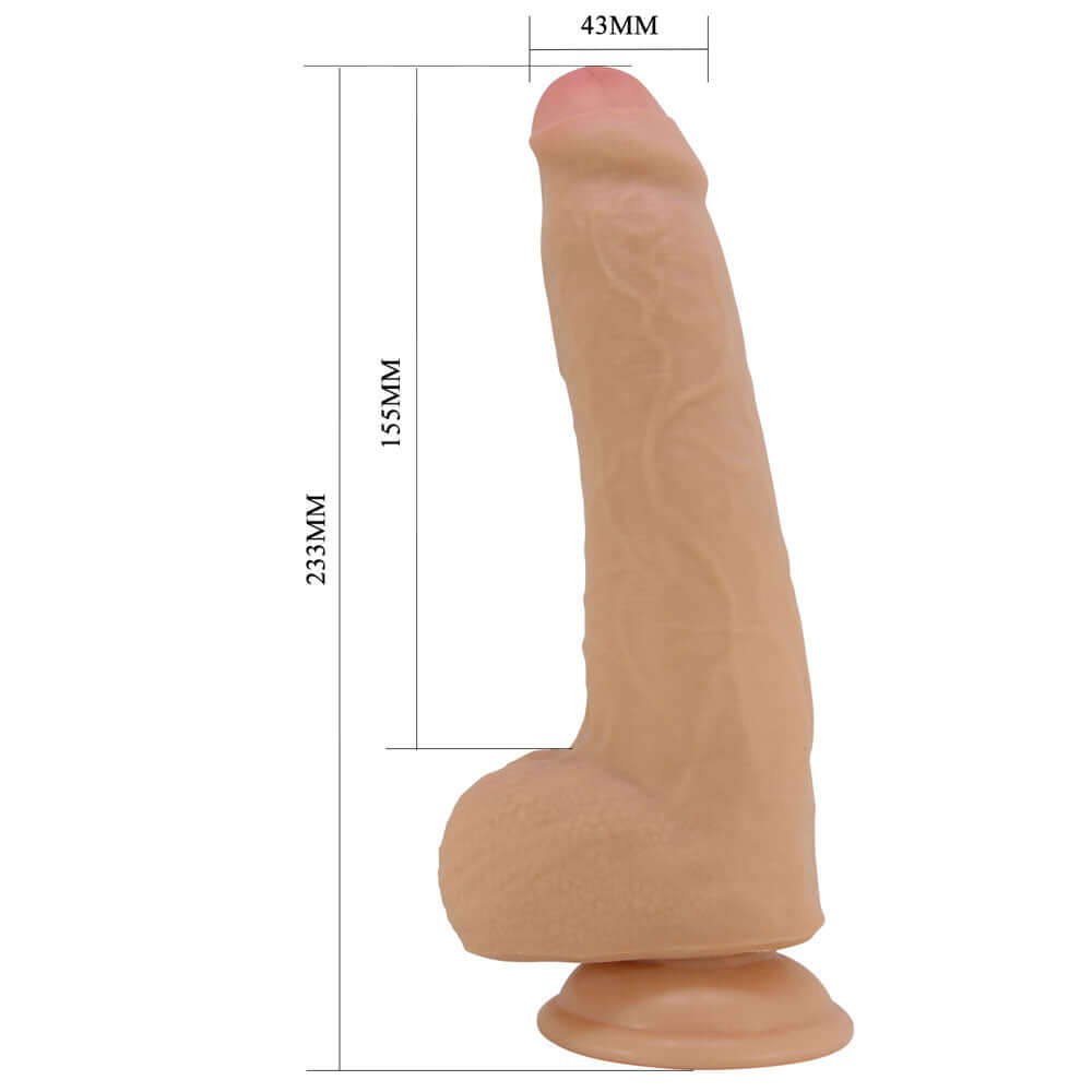 Party Up THOMAS Slide Skin Dong - Flesh 23 cm Flexible Dildo