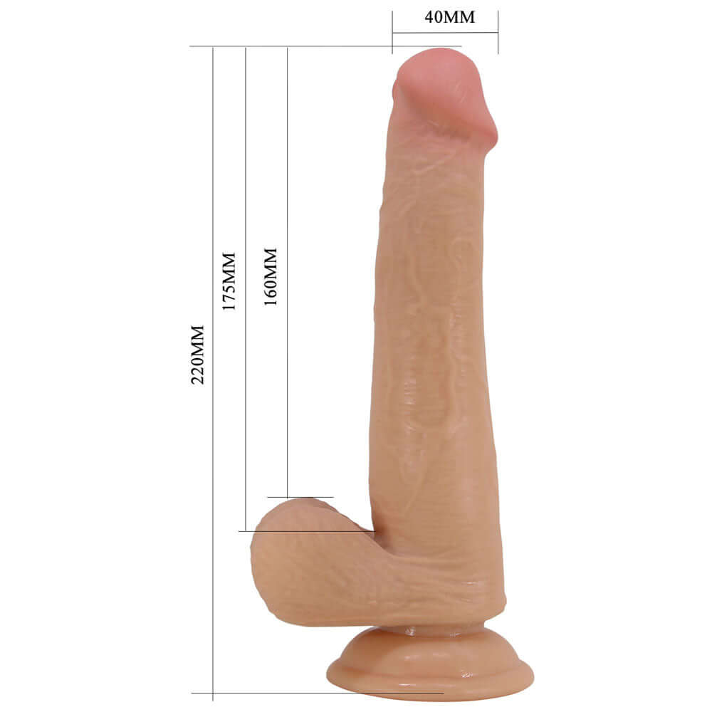 Party Up TIM Slide Skin Dong - Flesh 22 cm Flexible Dildo