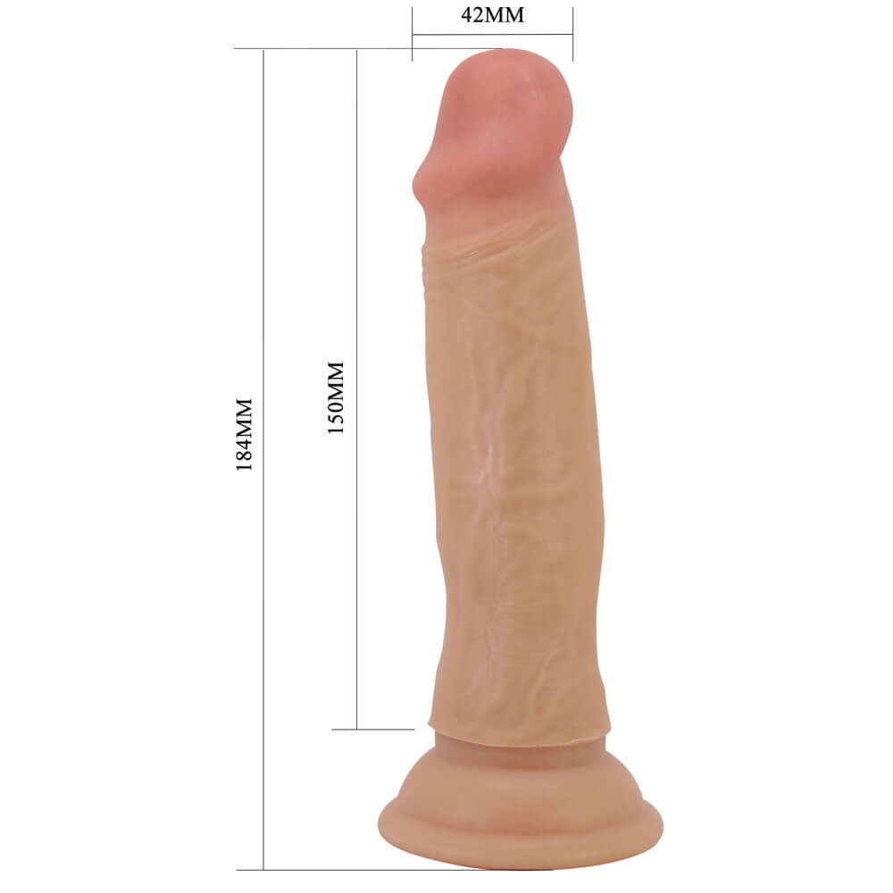 Party Up TOM Slide Skin Dong - Flesh 18.4 cm Flexible Dildo