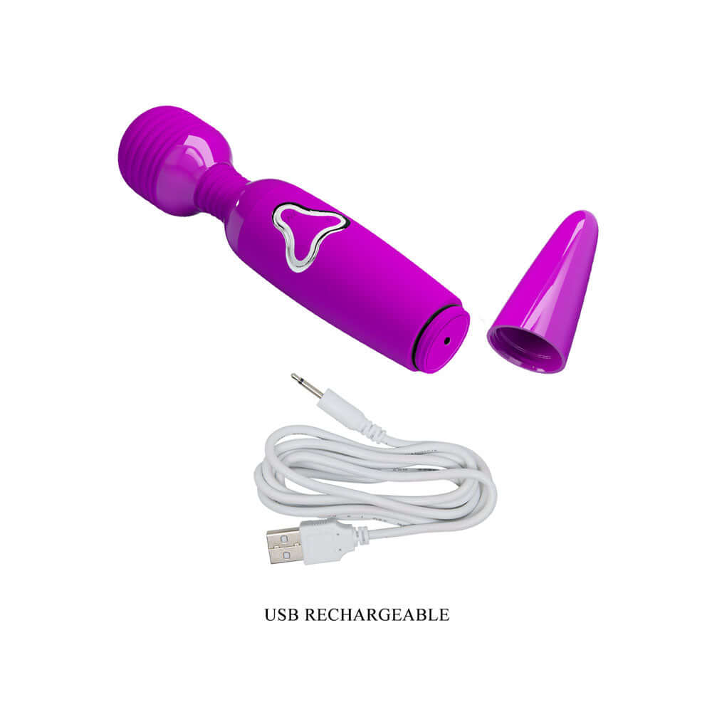 Party Up BRUCE Wand - Pink - Pink 25 cm USB Rechargeable Massage Wand