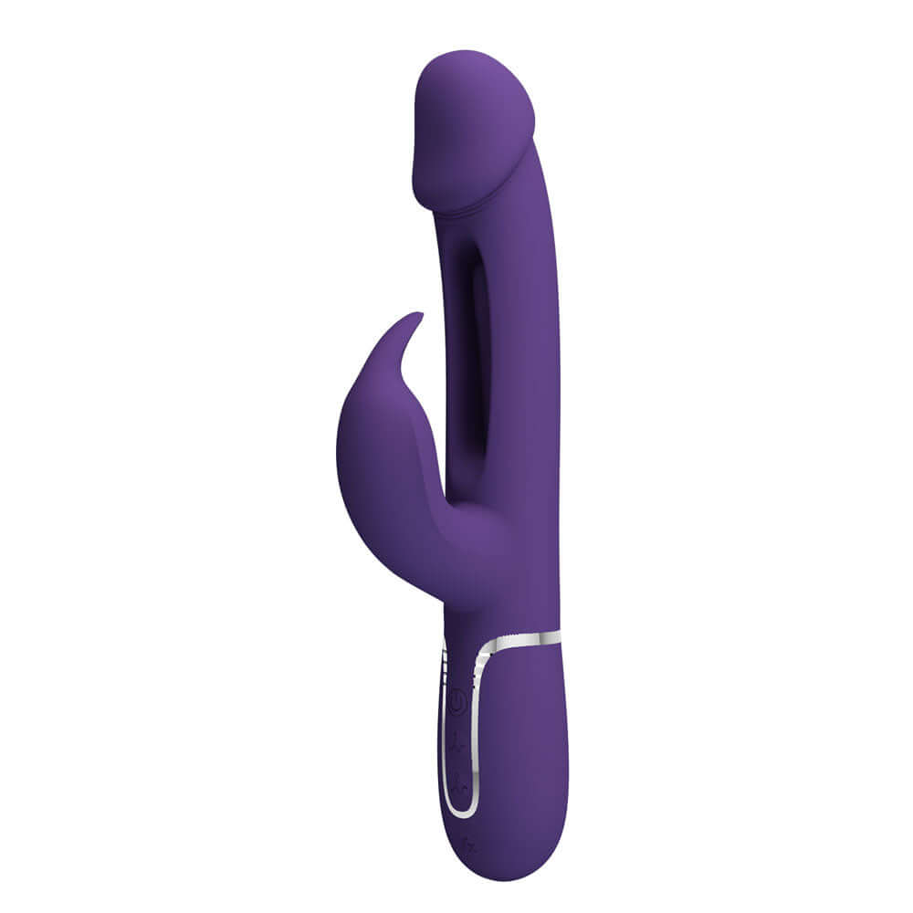 Party Up DAVID Swinging Vibe - Purple - Purple 23.2 cm USB Rechargeable Rabbit Vibrator with Flicking Arm