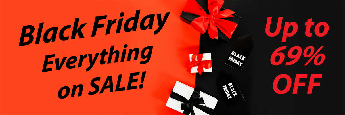 Black Friday sale up to 69% off everything!