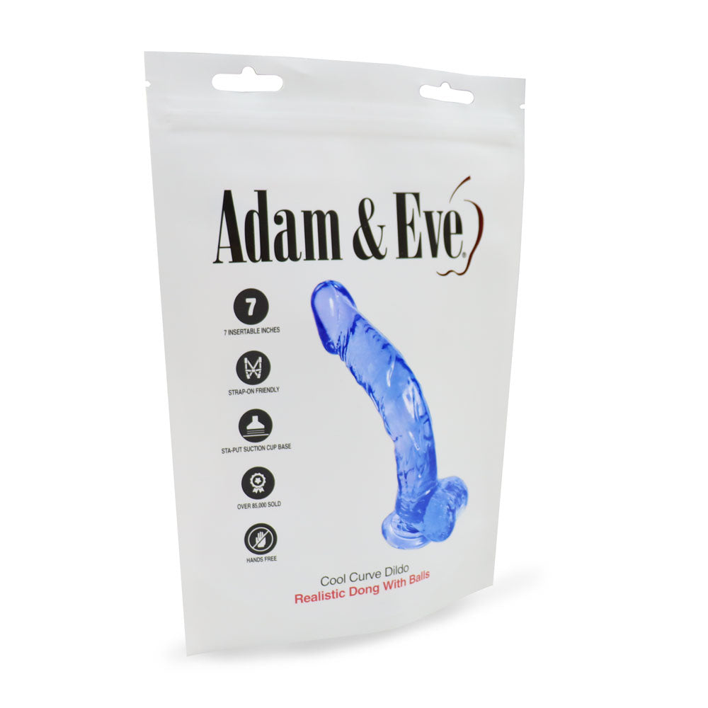 Adam & Eve Cool Curve Jelly Dong Clear 21.6 cm