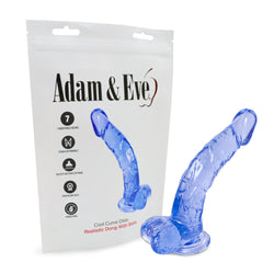 Adam & Eve Cool Curve Jelly Dong Clear 21.6 cm