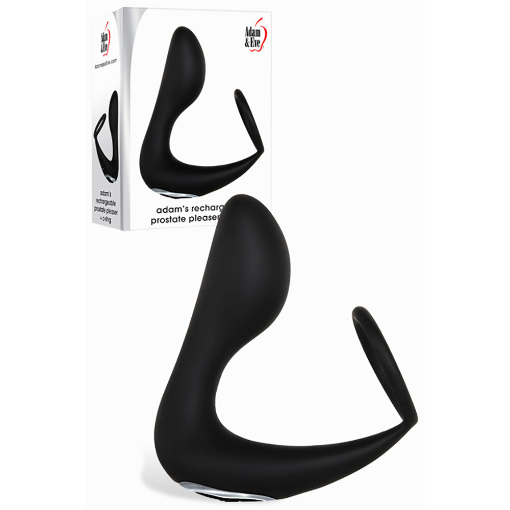 Adam & Eve Adam's Rechargeable Prostate Pleaser & C-Ring Black