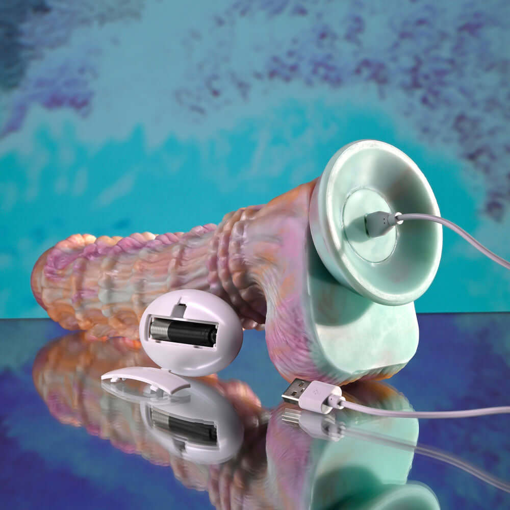 Evolved FANTASY - Multicoloured 27.6 cm USB Rechargeable Vibrating Fantasy Dildo with Remote