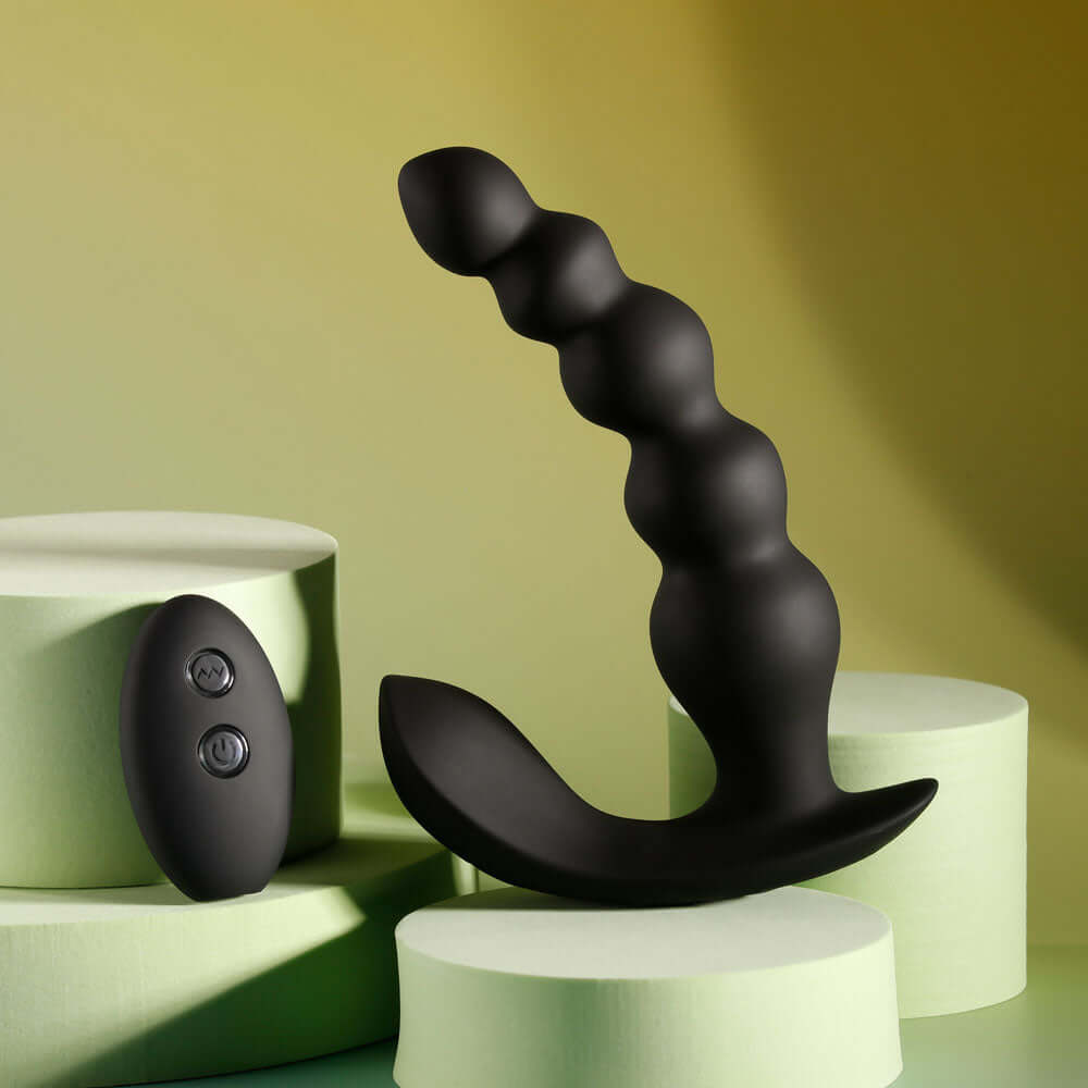 Evolved BEAD ME UP - Black 16.8 cm USB Rechargeable Vibrating Anal Beads with Wireless Remote