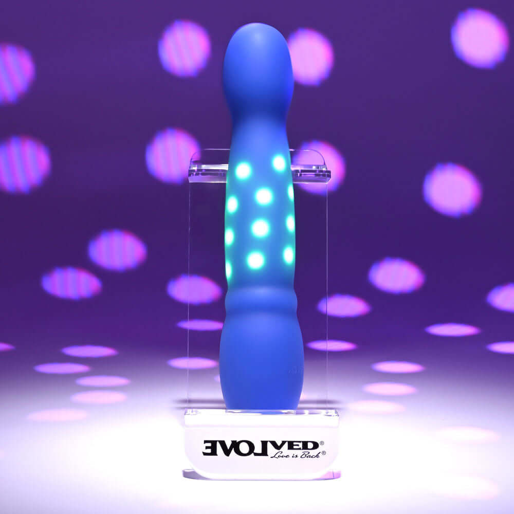 Evolved DISCO DIVA - Blue 20.9 cm USB Rechargeable Light Up Vibrator