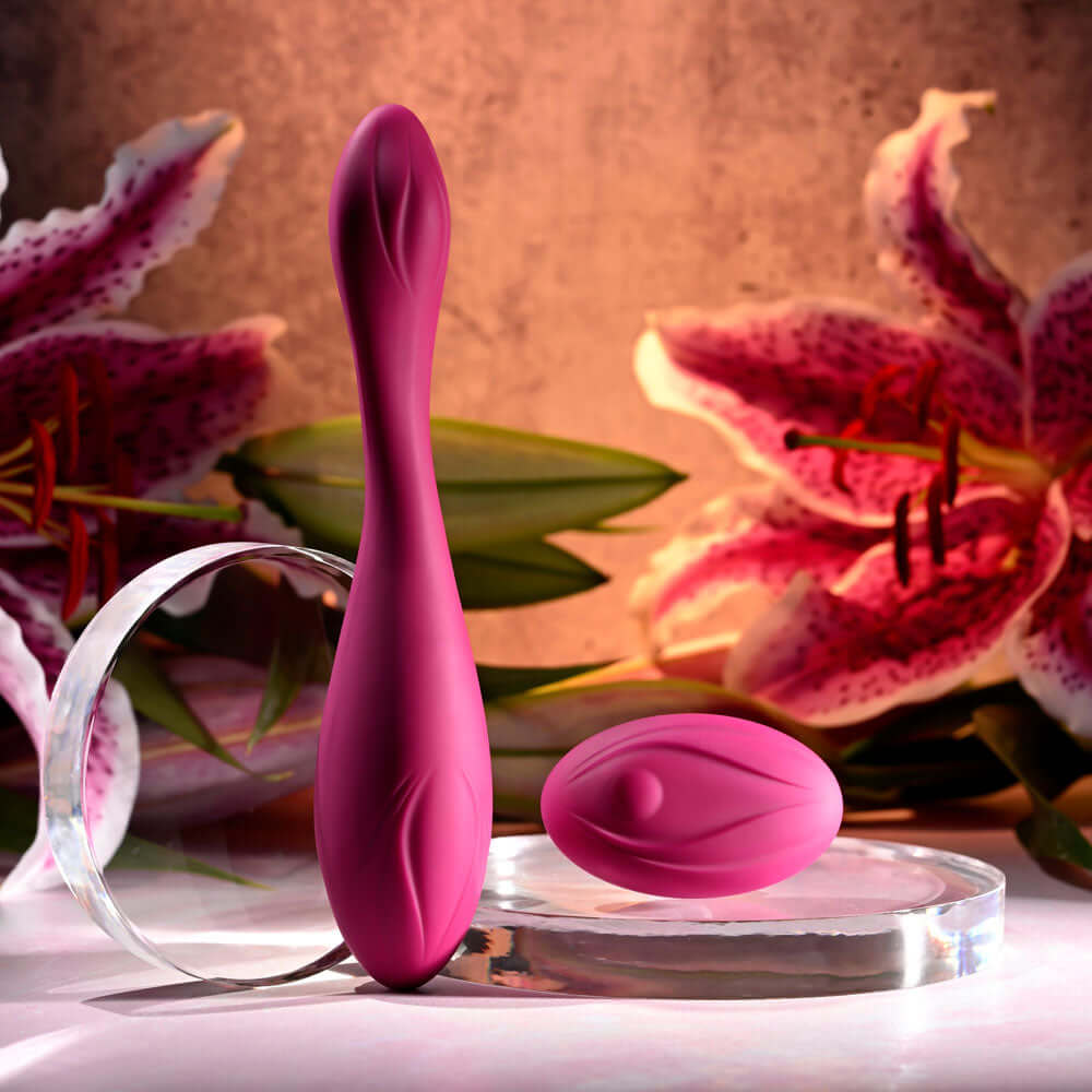 Evolved CHERRY POSE - Pink 16.1 cm USB Rechargeable Flexible & Posable Vibrator with Remote