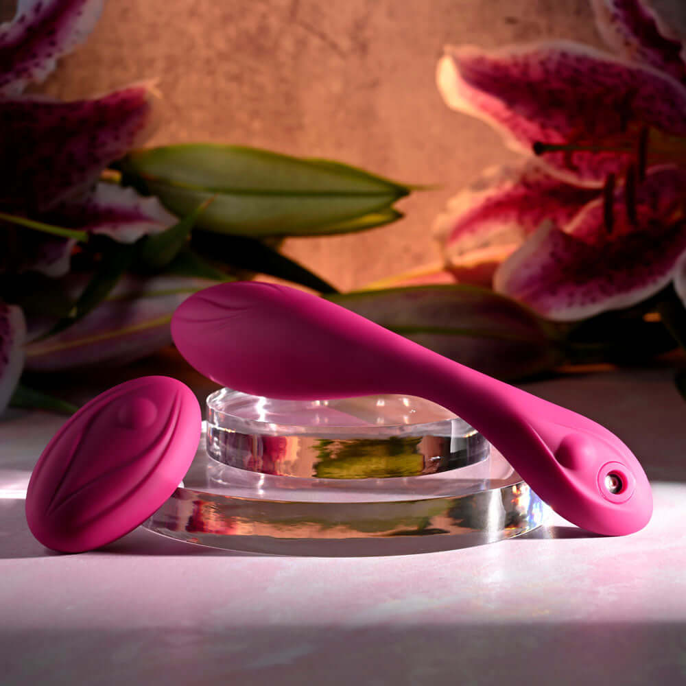 Evolved CHERRY POSE - Pink 16.1 cm USB Rechargeable Flexible & Posable Vibrator with Remote