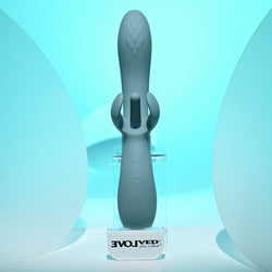 Evolved TAKE YOUR FLICK - Grey 24.1 cm USB Rechargeable Vibrator with Flicking Clitoral Stimulator