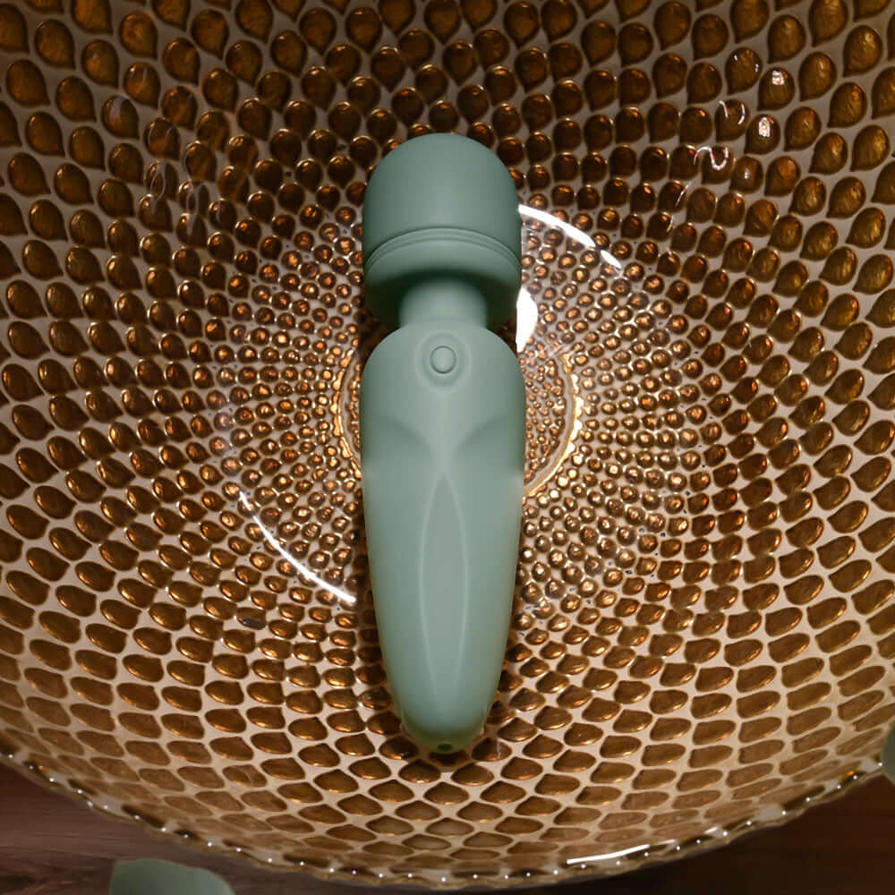 Evolved RUMBLE WAND - Olive Green 13.4 USB Rechargeable Mini Massage Wand