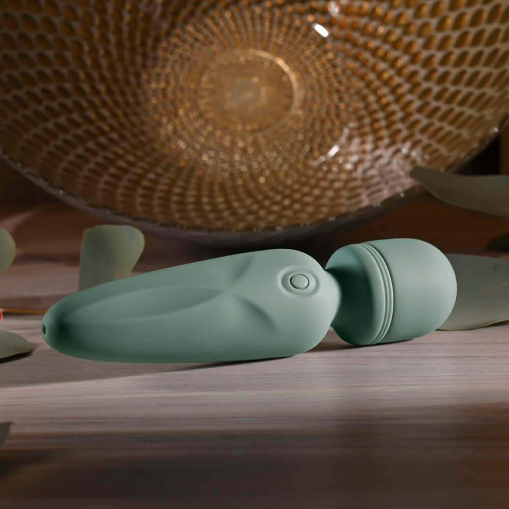 Evolved RUMBLE WAND - Olive Green 13.4 USB Rechargeable Mini Massage Wand